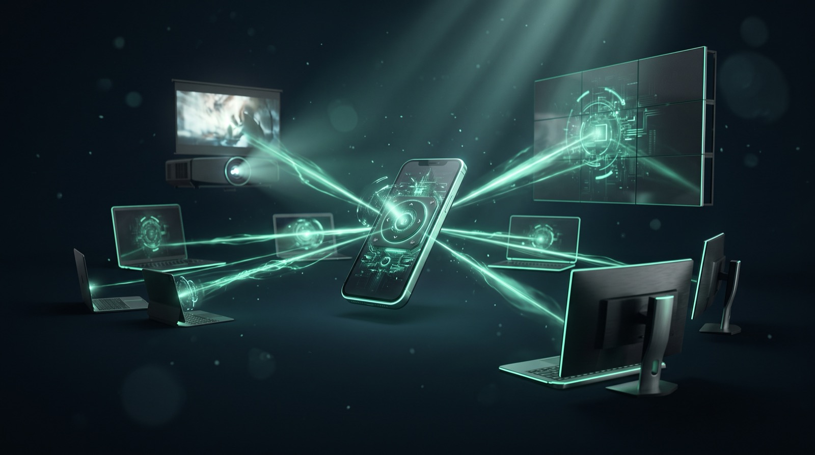 One phone remote controlling many presentation surfaces with Cliqer